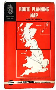 Ordnance Survey Route Planning Map North Sheet 1967 10 miles to 1 inch - Picture 1 of 3