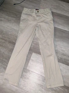 Girls Khaki Uniform Straight Leg Pants Size 14 - Picture 1 of 10