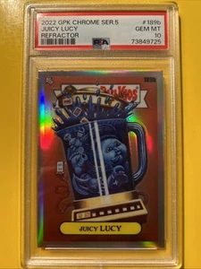 GPK: JUICY LUCY #189bš„PSA 10 GEM MINTš„REFRACTOR-2022 GPK CHROME SERIES 5 - Picture 1 of 12