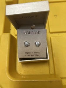 Diamanté Sterling Silver Cubic Zirconia Earrings - Picture 1 of 1