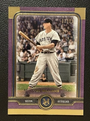 2019 Topps Museum Collection Purple #15 Ted Williams 2/99 - Image 1 of 2
