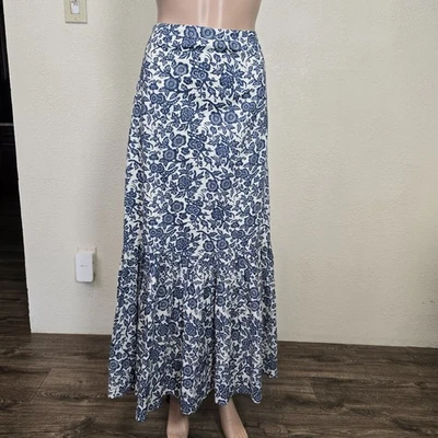 FALDA ACAMPANADA Y CALCE CON VOLANTES 100% ALGODÓN FLORAL MARFIL S 4 THE TERRITORY Foto 1 de 4