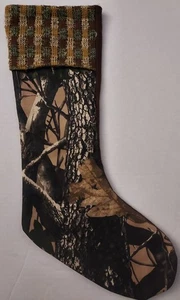 Camouflage/Hunting Holiday CHRISTMAS STOCKING Mission Gallery Large Size 20.5" - Picture 1 of 9