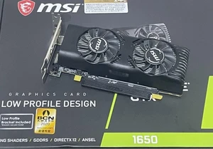 MSI GeForce GTX 1650 4GB GDDR5 PCI 3.0 Low Profile Video Card GTX 1650 4GT LP - Picture 1 of 6