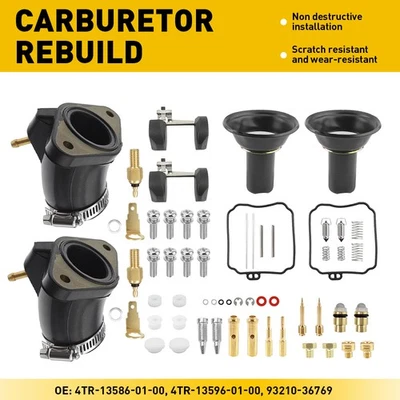 Intake Manifold Carburetor Repair Rebuild Kit For Yamaha V Star 650 XVS650 98-16 Foto 1 de 4