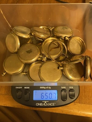 650g Gold-Filled Pocket Watch Cases for Use, Scrap, Repair, Recovery. (Lot #1) — 第 1/4 张图片