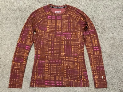 Smartwool Para Mujer M Clásico Térmico Lana Merino Capa Base Crew Marrón Necana Digi Foto 1 de 4