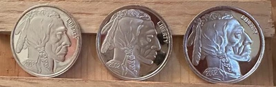 3X 1 oz Silver Buffalo Round - Image 1 of 2