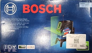NUEVO Láser de línea cruzada Bosch GCL100-80CG 12V haz verde con puntos de plomada - Imagen 1 de 3