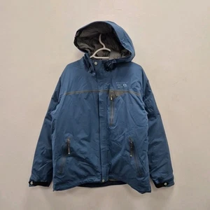 Mountain Hardwear Conduit Blue Hooded Down Jacket Coat Size Medium Men's - Picture 1 of 9