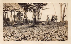 PAPÚA NUEVA GUINEA - Alemania-Nueva Guinea - Fabricantes nativos de copra en Pondo - Año 1912 - Imagen 1 de 2