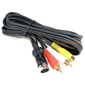 ATARI ST QUALITY GOLD RCA/PHONO TV AUDIO & VIDEO CABLE OFC 2M - Picture 1 of 3