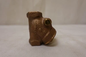 NIBCO - Bronze Brass 3/8" 125 SWP 200 CWP SWING GATE STRAINER CHECK VALVE - NOS - Picture 1 of 10