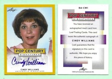 CINDY WILLIAMS  2013 Leaf Pop Century GOLD Autograph #'d 1/1  LAVERNE & SHIRLEY