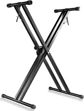 Pro Series Adjustable X Style Piano Keyboard Heavy Duty Premium Stand (Double-Br