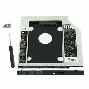 12.7mm Universal for SATA 2nd HDD SSD Hard Drive Caddy CD/DVD-ROM Optical Bay US - Picture 1 of 9