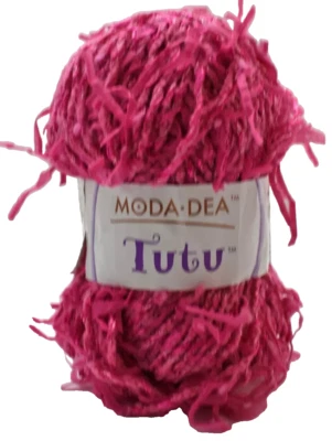 Moda Dea TUTU Ribbon Yarn #3347 Raspberry 1.76 oz (92 yds) 50 Gms FREE US SHIP - Image 1 of 4