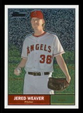 2010 Topps Heritage Chrome (Parallel 1:5) #C58 Jered Weaver Angels 1069/1961