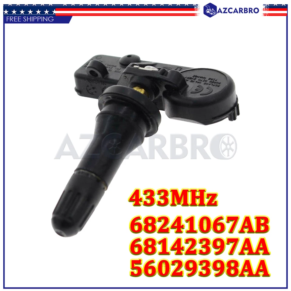 Sensor de presión de neumáticos 433MHZ TPMS 56029398AB apto para Dodge RAM 1500 2500 2011-2013 Foto 1 de 4