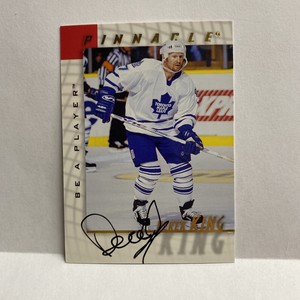 1997-98 Pinnacle Hockey Be A Player On Card Autograph Derek King #40