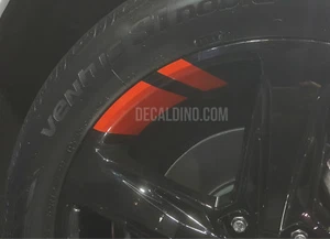 Wheel Stripes Hash Marks - Fits Camaro Chevy Redline Rim Stickers Cruze Decals - Foto 1 di 17