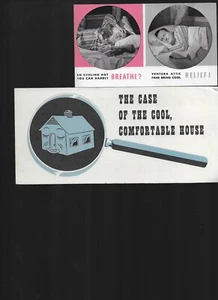 2 1950'S HOUSE FANS ADVERTISING BROCHURES-VENTURA & HUNTER ATTIC FAN - Picture 1 of 2