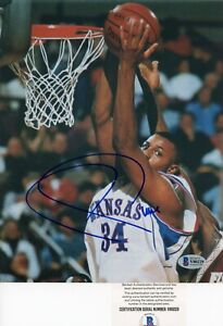 Paul Pierce Kansas Jayhawks Signed Autographed 8x10 Glossy Photo Beckett BAS