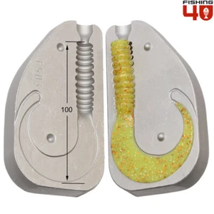 Ribon Tail Worm Aluminium Mould 100mm / Silicone Soft Lure Fishing Mould - Picture 1 of 1