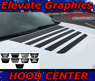 Calcomanías adhesivas de vinilo gráficas capó central rayas Toyota Tundra 2014-2021 Foto 1 de 4