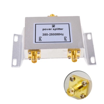 RF Coaxial Power Splitter Divider SMA Female Connector 1:2 2-way 380MHz-2500MHz - Image 1 of 4