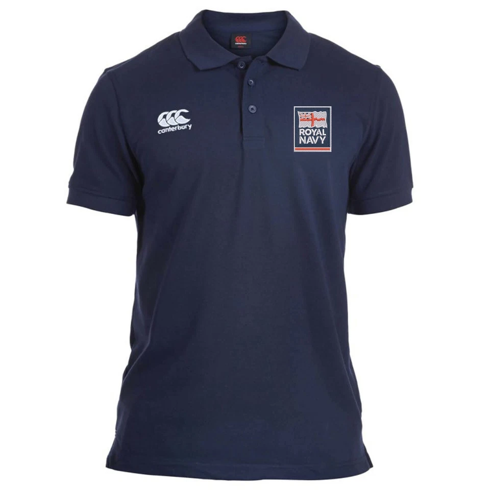 OFFICIAL Royal Navy embroidered Canterbury Rugby Polo Shirt - Image 1 of 1