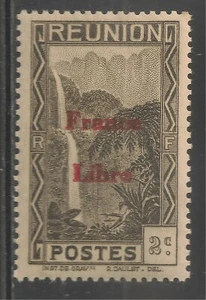 Reunion #182 (A22) VF MNH - 1943 2c Cascade of Salazie - Ovpt France Libre - Imagen 1 de 1