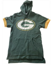 GREEN BAY PACKERS Mitchell & Ness Hoodie Short Sleeve sweatshirt dress size sm - Picture 1 of 8