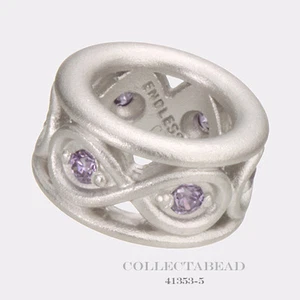 Authentic Endless Sterling Silver Sparkling Amethyst Eternity Bead 41353-5 - Picture 1 of 1