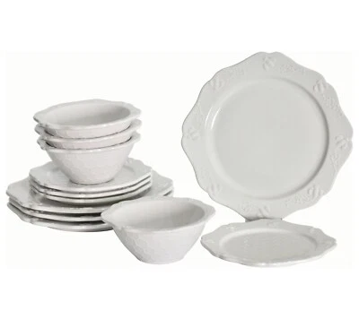 Temp-tations Bee-lieve White 12-Pc Essential Dinnerware Set H268580 - Image 1 of 2