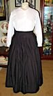 Civil War Dress~Victorian Style-Cotton Jett Black Camp/Work/Mourning Skirt