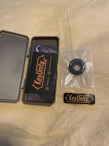 KeyUnity KA12 (PVD Black) Titanium Flat Keyrings *FAST SHIPPING* - Picture 1 of 6