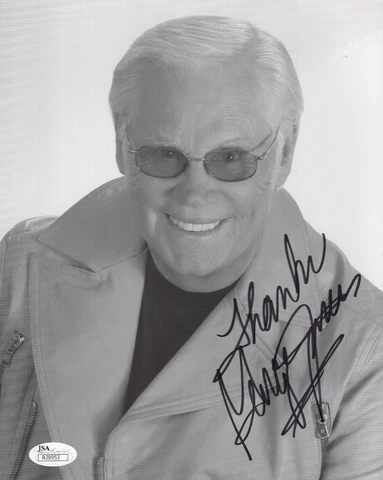GEORGE JONES HAND SIGNED 8x10 PHOTO     COUNTRY MUSIC LEGEND       JSA Cover