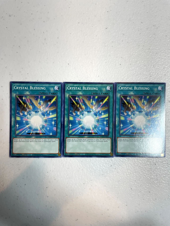 yugioh crystal blessing common 3x sdcb-en021 playset SDCB - Image 1 of 1