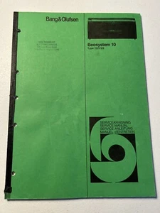 Bang & Olufsen Beosystem 10 Cassette Tape Deck Manual de Servicio Original OEM - Imagen 1 de 4