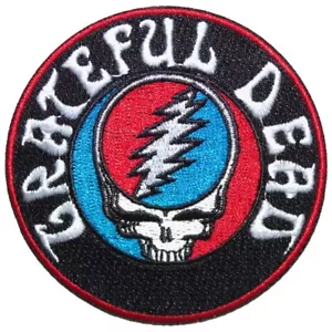GRATEFUL DEAD STEAL YOUR FACE LOGO GEWEBT AUFNÄHEN PATCH OFFIZIELL LIZENZIERT - Bild 1 von 4