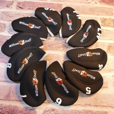 Golf Iron Club Your Own WS Wilson Staff Cover Black Color 10 pcs One Set