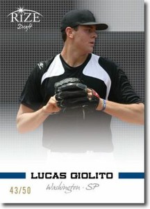 LUCAS GIOLITO 2012 Rize Draft Rookie BLACK Paragon RC #/50