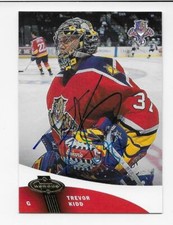 2000-01 UD Heroes Hockey #52 Trevor Kidd  Hard signed Auto. Florida Panthers