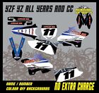 Yamaha Yz Yzf Wr Wrf Graphics Decals Stickers 65 85 125 250 450 All Years