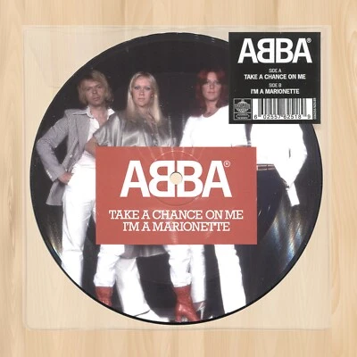 PICTURE DISC--- ABBA ‎Take a Chance on Me 7" VINYL SINGLE I'm a Marionette 0615 - Image 1 of 3