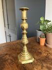 Brass Candle Stick  Vintage Antique 30cm Tall Victorian - Beehive England