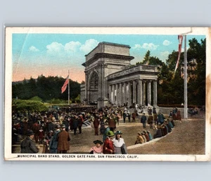 Städtischer Bandstand, Golden Gate Park, San Francisco (~1920er Jahre) Vintage Postkarte - Bild 1 von 2
