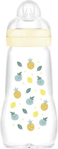 MAM Feel Good Glass Bottle Unisex 260ml High Quality Glass Round Bottle Shape - Picture 1 of 9