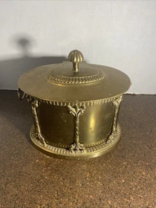 Vintage Brass Mid Century Tea And Biscuit Caddy With Patina - Picture 1 of 9